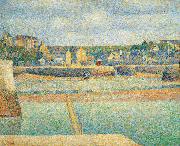 Georges Seurat The Outer Harbor Spain oil painting artist